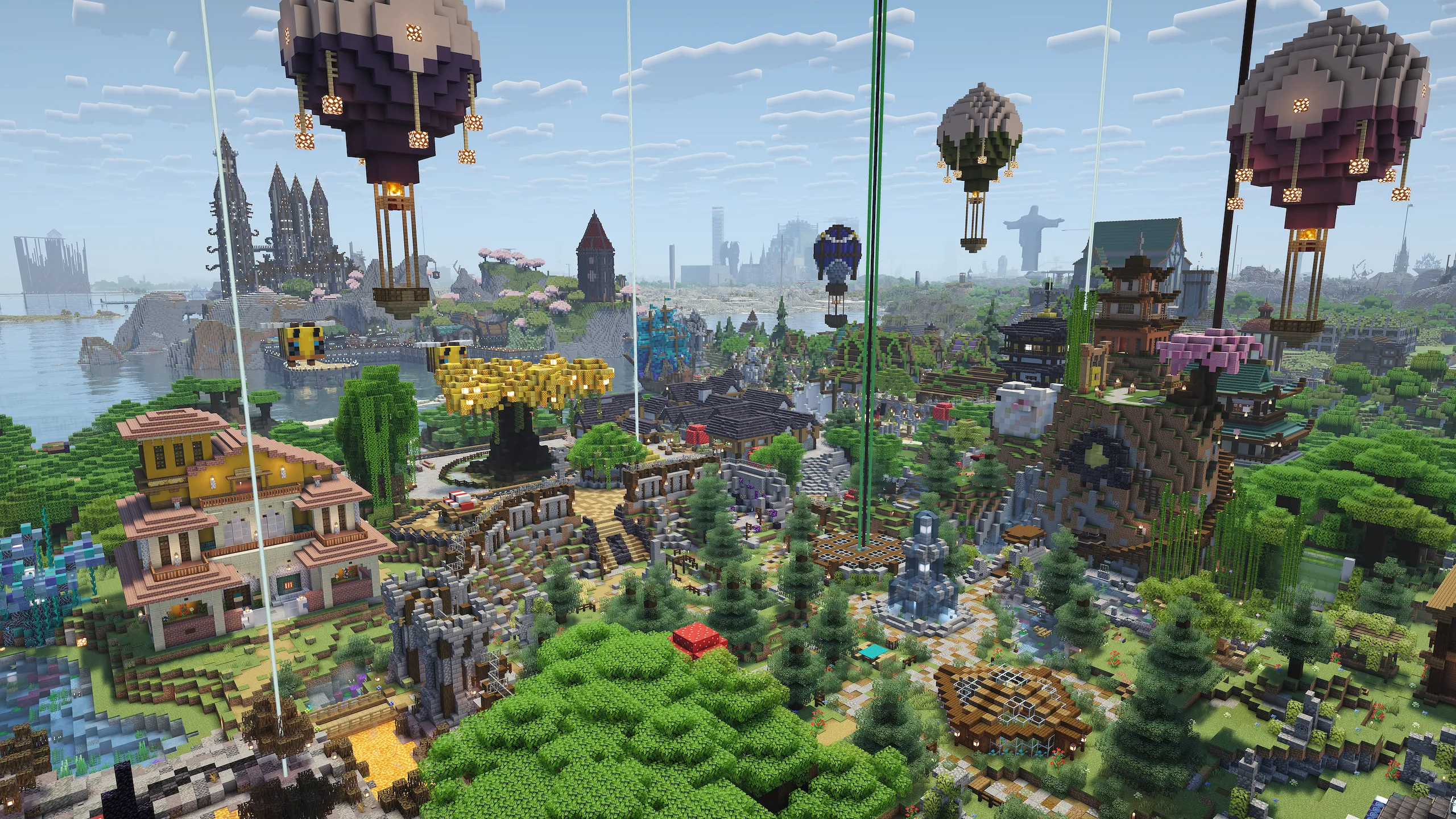 A more built-up area in Vanilla Europa’s wilderness
